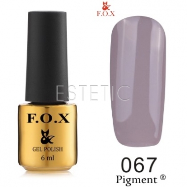Гель-лак F.O.X Pigment №067 (бежево-сірий, емаль), 6 мл