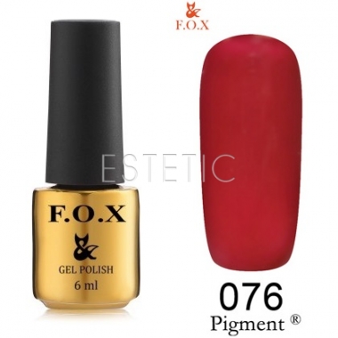 Гель-лак F.O.X Pigment №076 (вишневый, эмаль), 6 мл