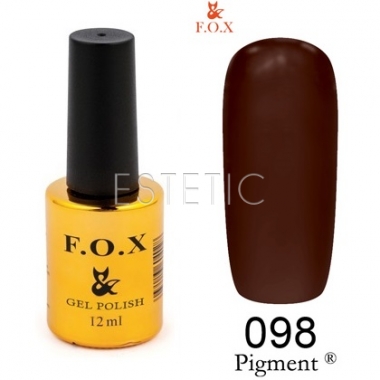 Гель-лак F.O.X Pigment №098 (винно-бордовый, эмаль), 12 мл