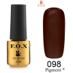 Гель-лак F.O.X Pigment №098 (винно-бордовий, емаль), 6 мл