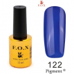 Гель-лак F.O.X Pigment №122 (глубокий синий, эмаль), 12 мл