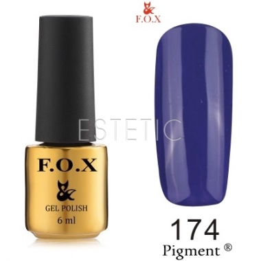 Гель-лак F.O.X Pigment №174 (фіолетово-синій, емаль), 6 мл