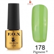 Гель-лак F.O.X Pigment №178 (ярко-зеленый, эмаль), 6 мл