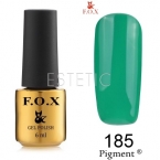 Гель-лак F.O.X Pigment №185 (м'ятно-зелений, емаль), 6 мл