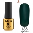 Гель-лак F.O.X Pigment №188 (темний бірюзово-зелений, емаль), 6 мл