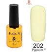 Гель-лак F.O.X Pigment №202 (бледно-желтый, эмаль), 12 мл