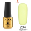 Гель-лак F.O.X Pigment №204 (светлый желто-салатовый, эмаль), 6 мл