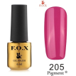 Гель-лак F.O.X Pigment №205 (фиолетовая фуксия, эмаль), 6 мл