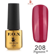 Гель-лак F.O.X Pigment №208 (насыщенный темно-малиновый, эмаль), 6 мл