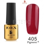 Гель-лак F.O.X Pigment №405 (темно-красный, эмаль), 6 мл