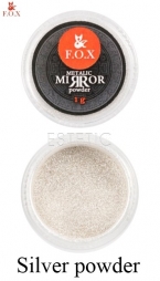 F.O.X. Metalic Mirror Powder SILVER - Зеркальная пудра (серебро), 1 г