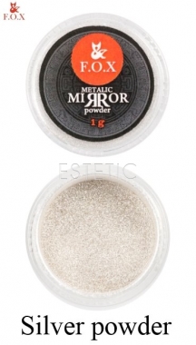 F.O.X. Metalic Mirror Powder SILVER - Дзеркальна пудра (срібло), 1 г