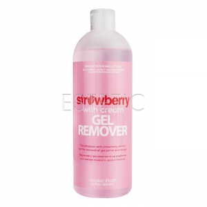 Jerden Proff Gel Remover - Средство для снятия гель-лака, биогеля КЛУБНИКА со сливками, 500 мл