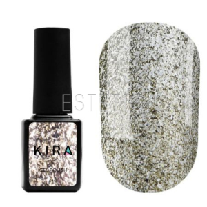 Гель-лак Kira Nails "24 Karat" №003 (біле золото з великою кількістю блискіток), 6 мл
