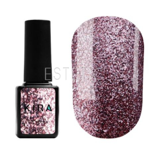 Гель-лак Kira Nails "24 Karat" №006 (рожеве золото з великою кількістю блискіток), 6 мл