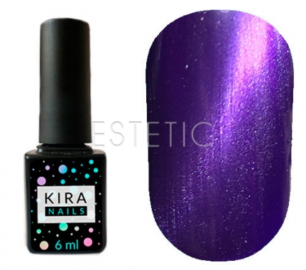 Гель-лак Kira Nails Cat Eye №006 (фиолетовый, магнитный), 6 мл