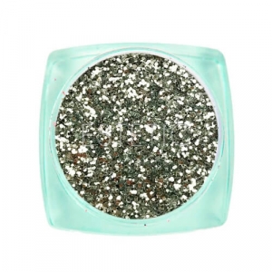 Komilfo блесточки 102G, размер 0,4 мм, (серебро), 2,5 г