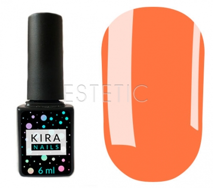 Гель-лак Kira Nails №019 (морковный, неоновый), 6 мл
