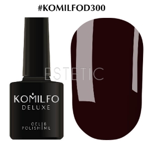 Гель-лак Komilfo Deluxe Series №D300 (чорно-бордовий, емаль), 8 мл