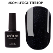 Komilfo Glitter Top No Wipe - закрепитель для гель-лака с глиттером БЕЗ липкого слоя,  8 мл