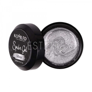 Гель-паутинка Komilfo Spider Gel Silver (серебряный), 5 г