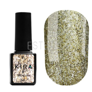 Гель-лак Kira Nails "24 Karat" №004 (золото з великою кількістю блискіток), 6 мл