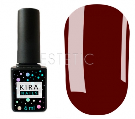 Гель-лак Kira Nails №034 (темный красный, эмаль), 6 мл