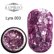 Цветной гель с блестками Komilfo Star Gel №003 Lyra (розово-сиреневый), 5 мл