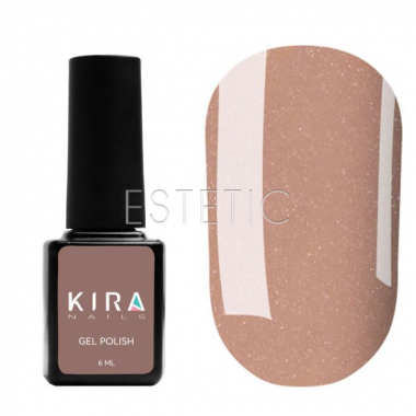 Гель-лак Kira Nails №071 (бежево-коричневый с золотым микроблеском), 6 мл