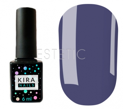 Гель-лак Kira Nails №159 (приглушений сіро-синій, емаль), 6 мл