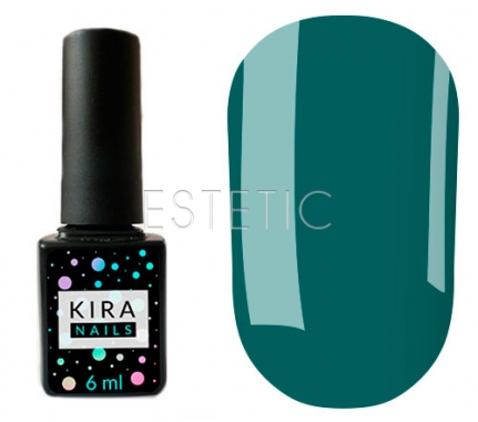 Гель-лак Kira Nails №080 (темно-блакитний, емаль), 6 мл