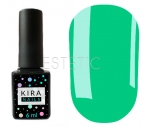 Гель-лак Kira Nails №086 (зеленувато-бірюзовий, емаль), 6 мл