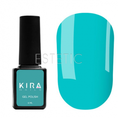 Гель-лак Kira Nails №086 (зеленовато-бирюзовый, эмаль), 6 мл