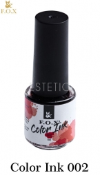 F.O.X Color Ink №002 Red - акварельные чернила (красный), 5 мл