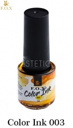 F.O.X Color Ink №003 Yellow - акварельные чернила (желтый), 5 мл